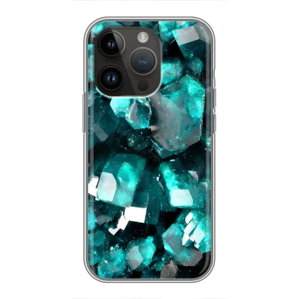 Чехол с рисунком «Кристалы» для iPhone 14 Pro