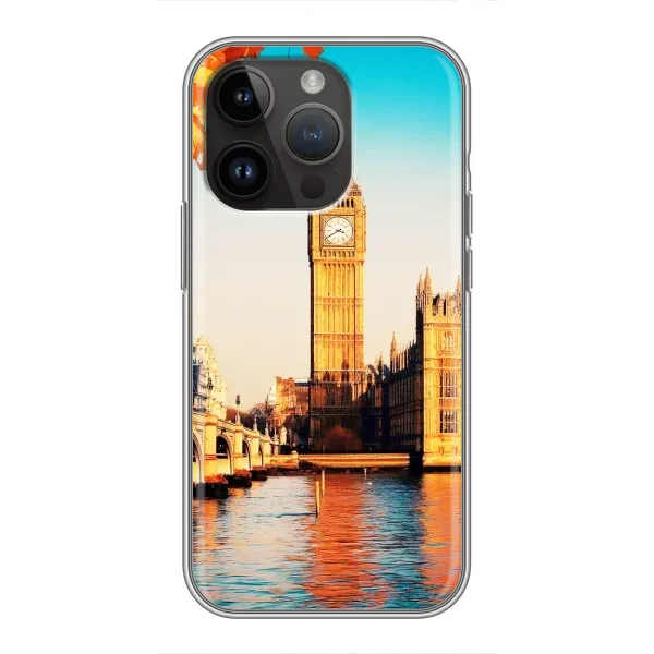 Чехол с рисунком «Летний Лондон» для iPhone 14 Pro
