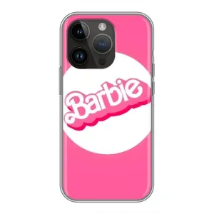 Силиконовый Чехол Барби Фильм на iPhone 14 Pro (Лого Барби)
