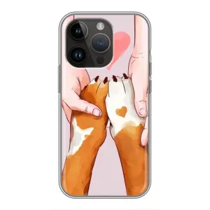 Чехол (ТПУ) Милые собачки для iPhone 14 Pro (Любовь к собакам)