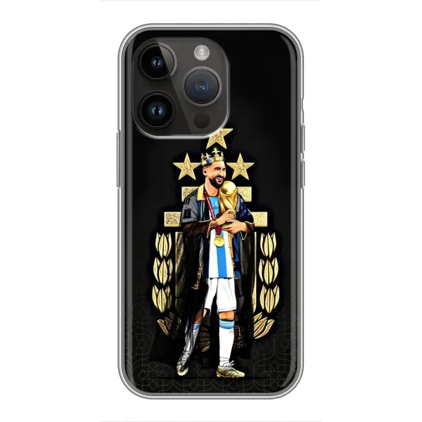 Чехол с рисунком «Месси король» для iPhone 14 Pro