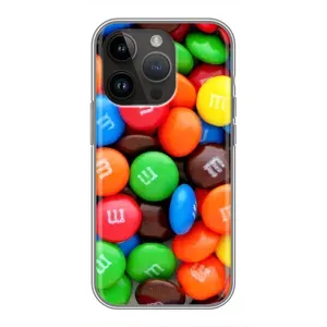 Чехол с изображением вкусной еды для iPhone 14 Pro (Разноцветные M&M'S)