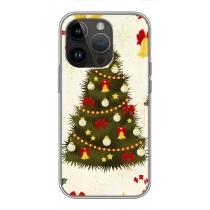 Чохол новорічна ялинка на iPhone 14 Pro (Новорічний принт)