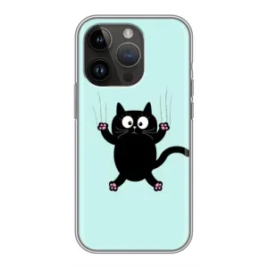 Силіконовий чохол з котиком для iPhone 14 Pro (Падаючий кіт)