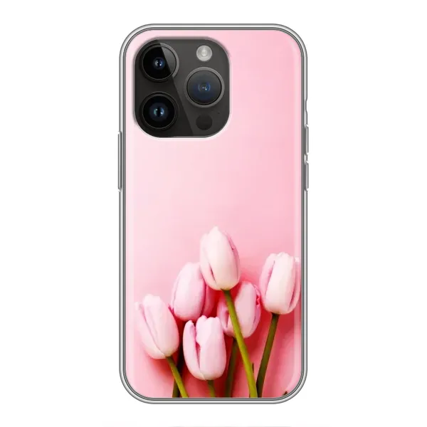 Чохол з малюнком «Рожеві тюльпани» для iPhone 14 Pro Чохол з малюнком «Рожеві тюльпани» для iPhone 14 Pro