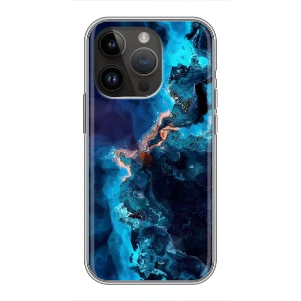 Чехол с рисунком «Синий мрамор» для iPhone 14 Pro Чехол с рисунком «Синий мрамор» для iPhone 14 Pro