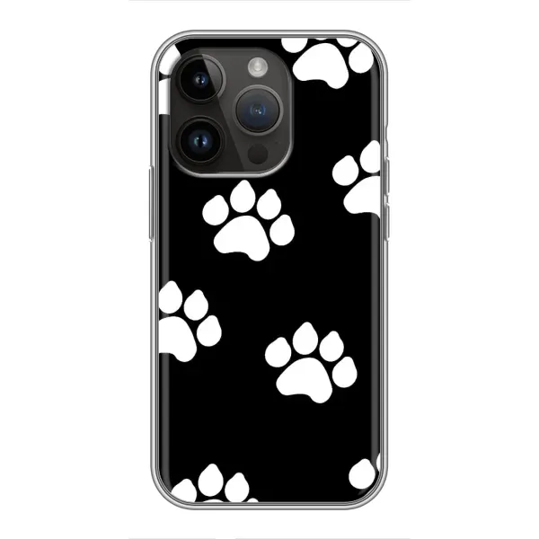 Чехол с рисунком «Следы собак» для iPhone 14 Pro