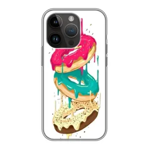 Чехол с изображением вкусной еды для iPhone 14 Pro (Сочные пончики)