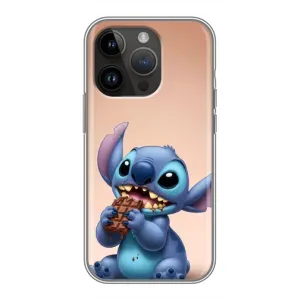 Чехол с рисунком Стич для iPhone 14 Pro (Стич с шоколадом)