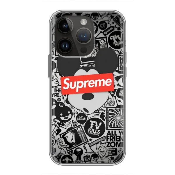 Чехол с рисунком «Supreme Маус» для iPhone 14 Pro Чехол с рисунком «Supreme Маус» для iPhone 14 Pro