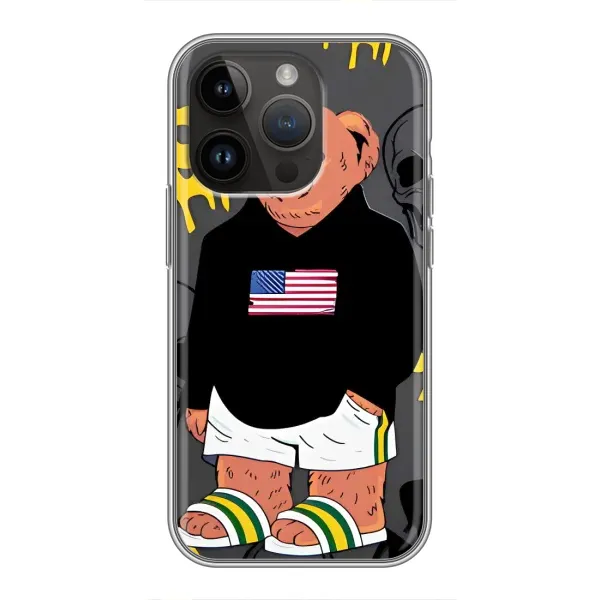 Чехол с рисунком «Teddy USA» для iPhone 14 Pro
