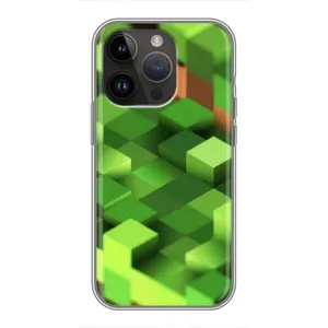 Чехлы для iPhone 14 Pro (Персонажи Майн Крафт) (Текстура)