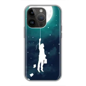 Чохол (ТПУ) з планетами на iPhone 14 Pro (To The moon)