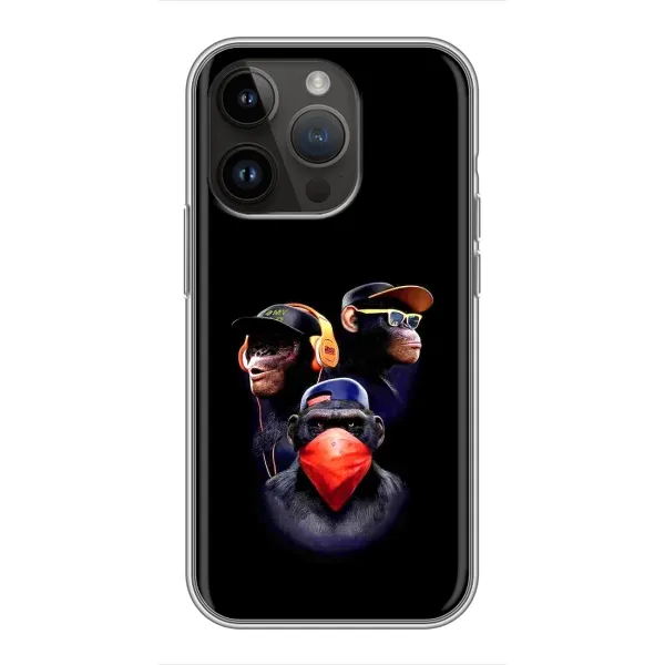 Чехол с рисунком «Три обезьяны» для iPhone 14 Pro Чехол с рисунком «Три обезьяны» для iPhone 14 Pro