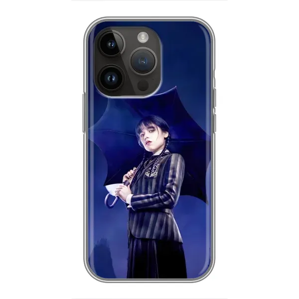 Чехол с рисунком «Уэнсдей с зонтом» для iPhone 14 Pro Чехол с рисунком «Уэнсдей с зонтом» для iPhone 14 Pro
