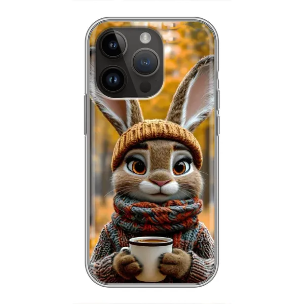 Чехол с рисунком «Зайчик с кофе» для iPhone 14 Pro Чехол с рисунком «Зайчик с кофе» для iPhone 14 Pro