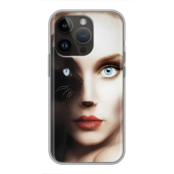 Чехол с рисунком «Женщина кошка» для iPhone 14 Pro Чехол с рисунком «Женщина кошка» для iPhone 14 Pro