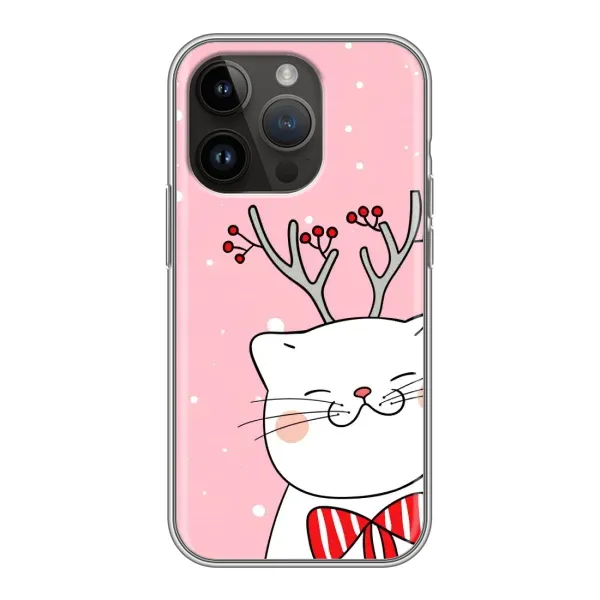 Чехол с рисунком «Зимний кот» для iPhone 14 Pro Чехол с рисунком «Зимний кот» для iPhone 14 Pro