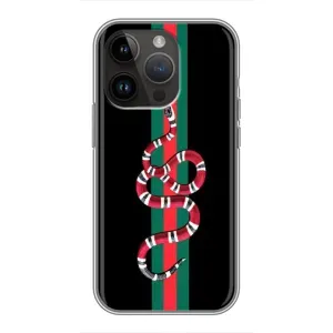 Чохли бренд ГУЧЧІ для iPhone 14 Pro (Змій Гуччі)
