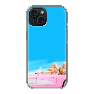 Силиконовый Чехол Барби Фильм на iPhone 14 (Барби и Кен)