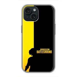 Чохол (TPU) з картинкою "Лого Пабг" на Айфон 14 (Battlegrounds)