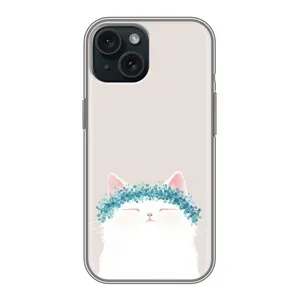 Чохол на тематику: Коти для iPhone 14 (Білий котик)