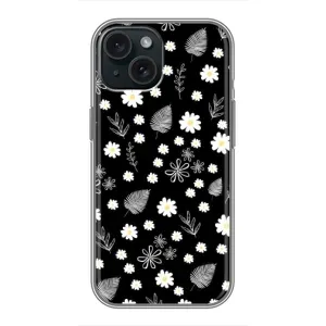 Чохли з тематикою "КВІТИ" на iPhone 14 (цвітіння на чорному)