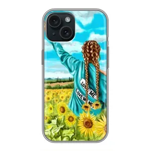 Чехол Стильные девушки на iPhone 14 (Девушка на поле)