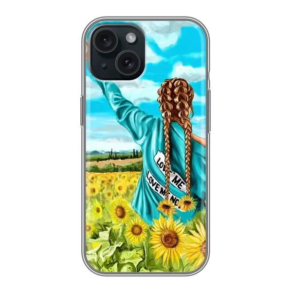 Чехол с рисунком «Девушка на поле» для iPhone 14