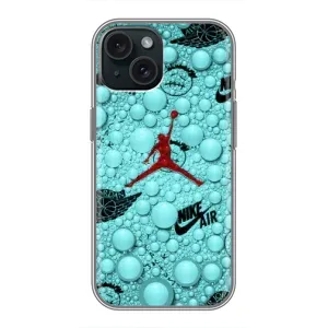 Силиконовый Чехол Nike Air Jordan на Айфон 14 (Джордан Найк)