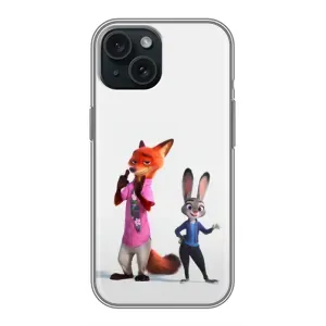 Силиконовый чехол с принтом Зоотрополіс для iPhone 14 (Джуди и Ник)