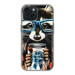 Силіконовий Чохол з Энотами на iPhone 14 (Єнот в окулярах)