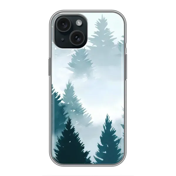 Чехол с рисунком «Горный лес» для iPhone 14