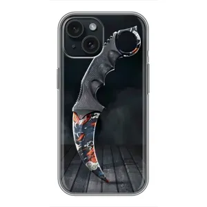 Чехол с рисунком «Кинжал КС ГО» для iPhone 14