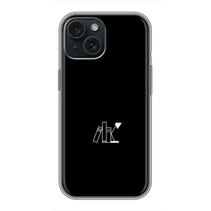 Чохол з картинками на чорному фоні для iPhone 14 (Книжки)