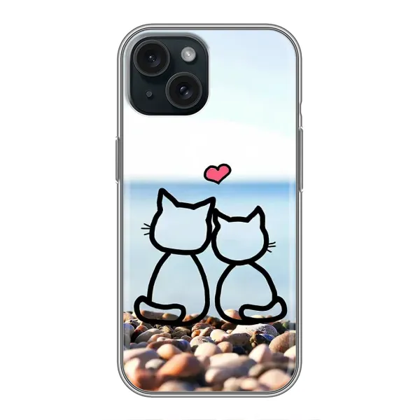 Чехол с рисунком «Котейки» для iPhone 14