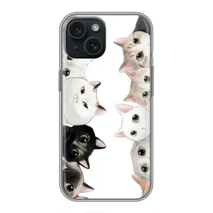 Силіконовий чохол з котиком для iPhone 14 (Коти)