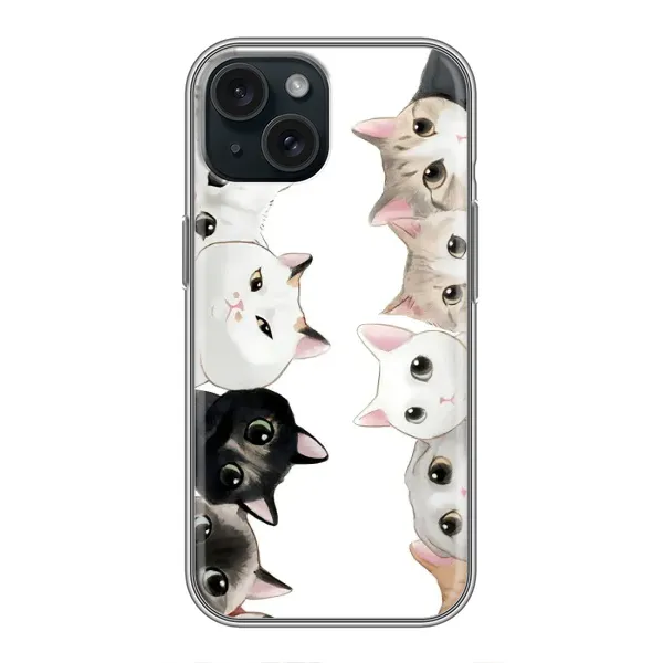 Чехол с рисунком «Коты» для iPhone 14