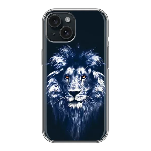 Чехол с рисунком «Лев - синий» для iPhone 14 Чехол с рисунком «Лев - синий» для iPhone 14
