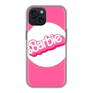 Силиконовый Чехол Барби Фильм на iPhone 14 (Лого Барби)
