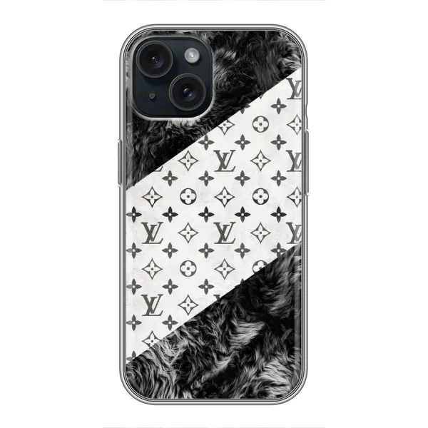 Чехол с рисунком «LV на белом» для iPhone 14