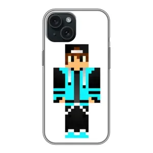 Чохли для iPhone 14 (Персонажі МайнКрафт) (Хлопчик у блакитному)
