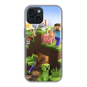 Чохли для iPhone 14 (Персонажі МайнКрафт) (Майн-крафт)