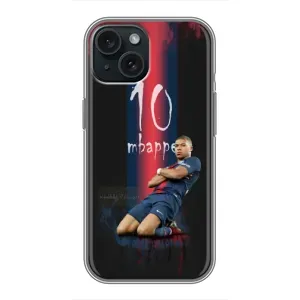 Чехол (TPU) с Футболистом на iPhone 14 (MBAPPE 10)