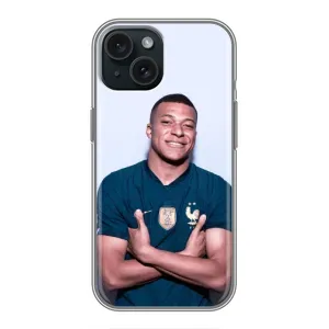 Чехол (TPU) с Футболистом на iPhone 14 (Мбаппешичка)