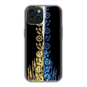 Силиконовый Чехол на iPhone 14 (Патриотическая вышиванка)