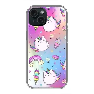 Чехол Unicorn на iPhone 14 (Радуга и Единорог)