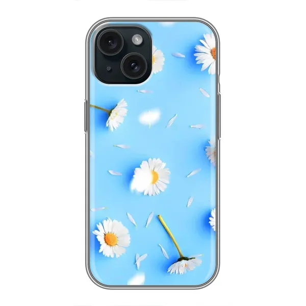 Чехол с рисунком «ромашки на голубом» для iPhone 14