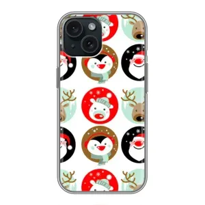 Силіконовий бампер на різдво для iPhone 14 (Різдвяний принт)