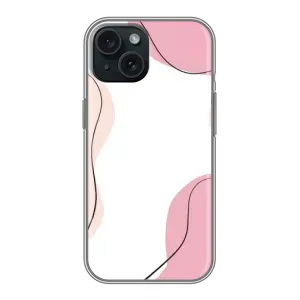Чохол квітковий дизайн для iPhone 14 (Рожевий фон)